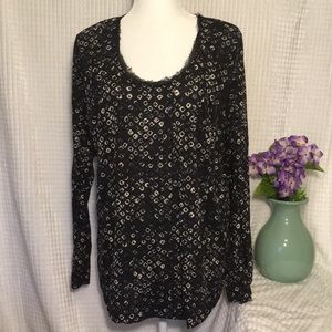 Black Long-Sleeve Knit Top-Simply Vera Vera Wang